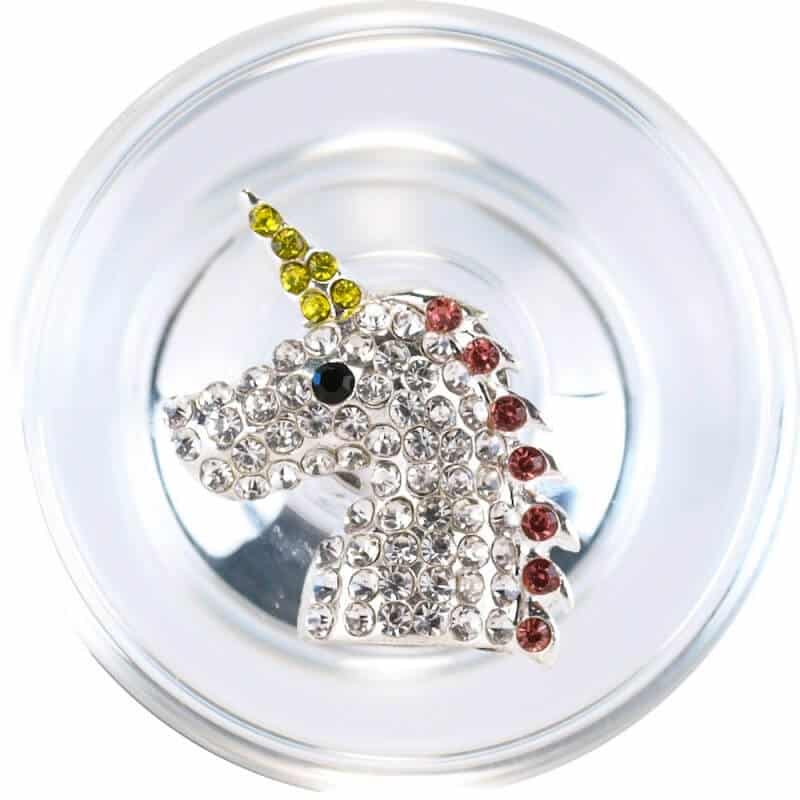 Unicorn Medallion Glass Buttplug